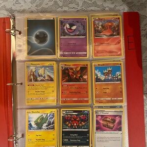 (E) Whole Binder of Pokémon trading cards (101 cards)